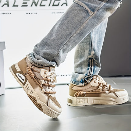 Men's Korean-style Low-top Lace-up Sneakers, Non-slip and Wear-resistant Sports Shoes,