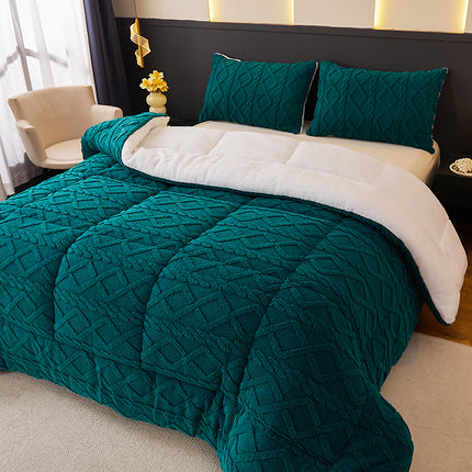1pc Comfortable Soft Milk Fleece Warm Winter Quilt - Thickened Soft Plush Comforter