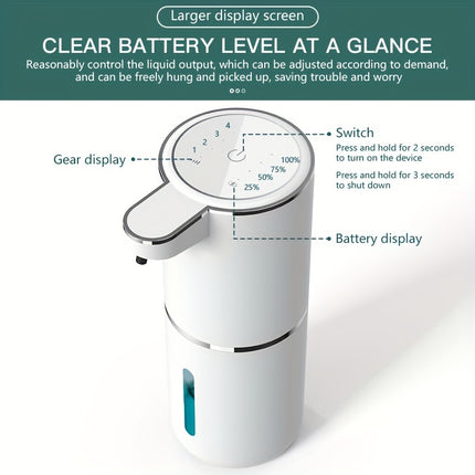 380ml Automatic Sensor Soap Dispenser | Wall Mount, Charging, Lithium Battery, Made of Plastic