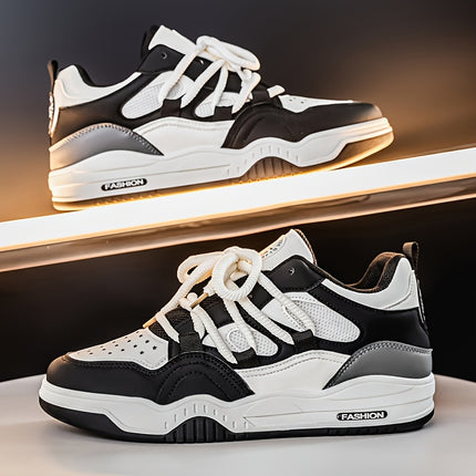 White & Green Casual Sneakers with Breathable Mesh, Durable PVC Sole,