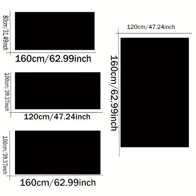 1pc Plush Rectangular Area Mat - Soft Fluffy 100% Polyester