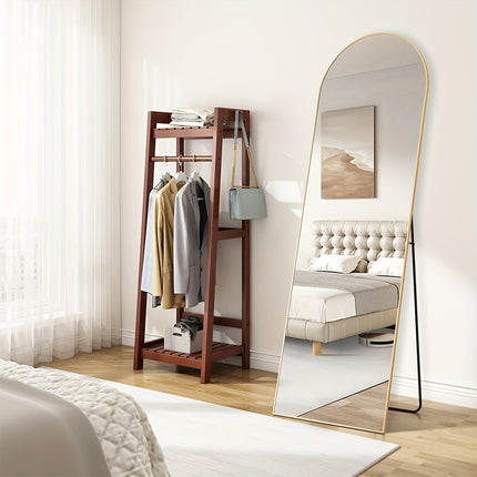 Aluminum Full Body Mirror] Full Body Mirror Arched/Rect Full Length Mirror | With Stand