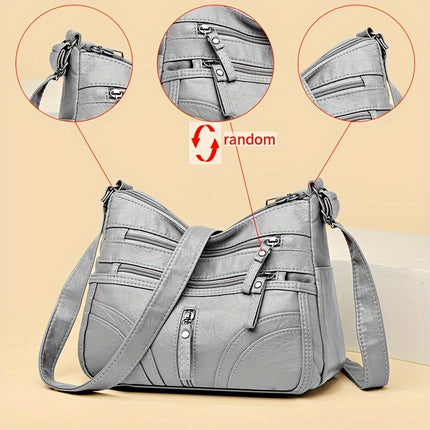 Crossbody Bag (Flower Pattern Random, Shoulder Strap Direction Random, Zipper