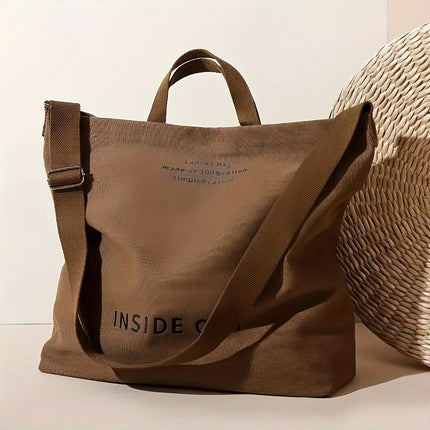 Women's Tote Bag Commuter Bag Student Shoulder Bag, Work Bag, Large Capacity Tote Bag Zipper
