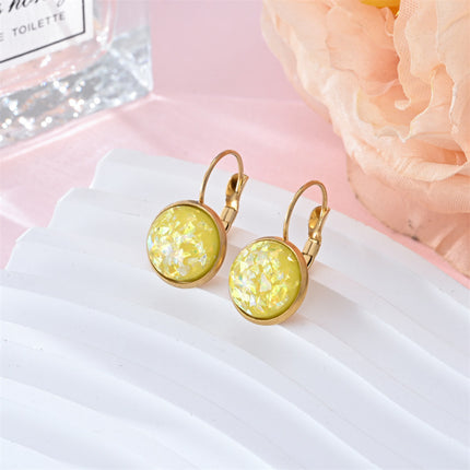 New Sequin Rhinestone Earrings Fashion Stainless Steel Jewelry For Women