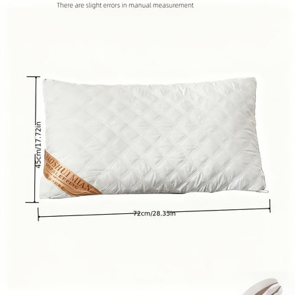 1-Core Hotel Set - Modern Bed Pillows Suitable for Adults & Students, Machine-Washable Soft Non-Deforming Comforter-Filler, - Home & Dorm Use, Fiber Bedding (No)