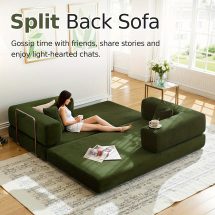 Sofa Bed, Folding Floor Couch,CompressedConvertable Sleeper Sofa,Memory Foam Couch