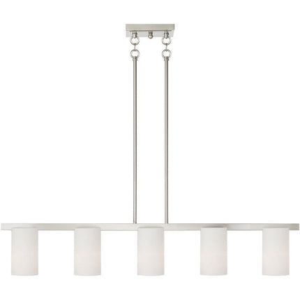 Five Light Dimmable Chandelier With Shades