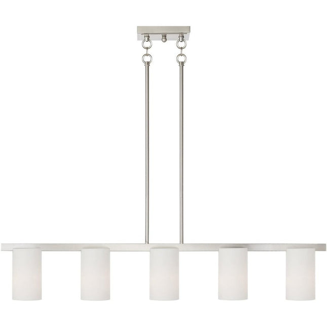Five Light Dimmable Chandelier With Shades