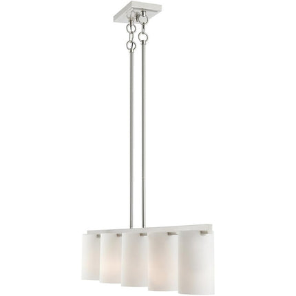 Five Light Dimmable Chandelier With Shades