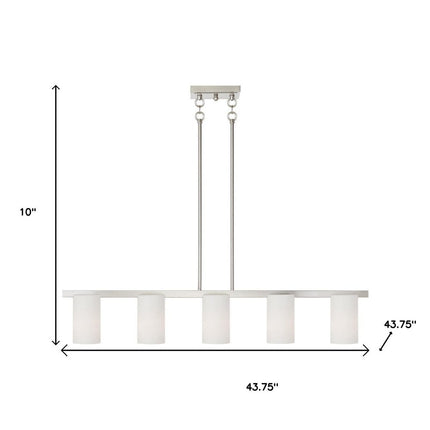 Five Light Dimmable Chandelier With Shades