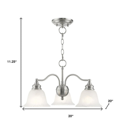 Three Light Dimmable Chandelier With Shades