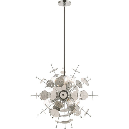 Six Light Dimmable Chandelier With Shades