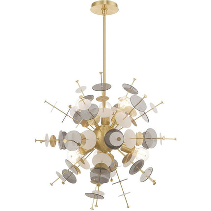 Six Light Dimmable Chandelier With Shades