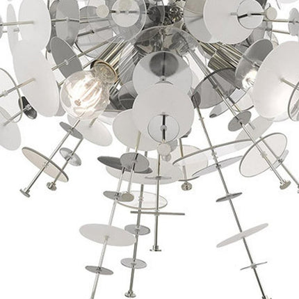 Six Light Dimmable Chandelier With Shades