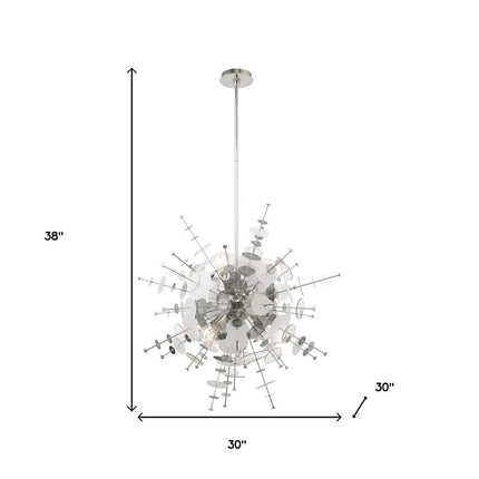 Six Light Dimmable Chandelier With Shades