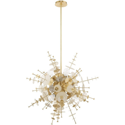 Six Light Dimmable Chandelier With Shades