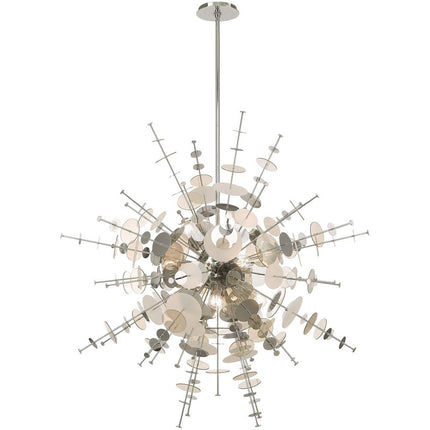 Twelve Light Dimmable Chandelier With Shades