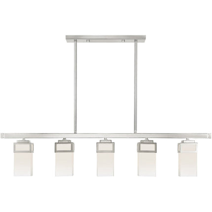 Five Light Dimmable Chandelier With Shades