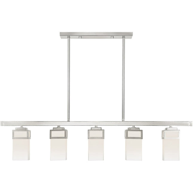 Five Light Dimmable Chandelier With Shades
