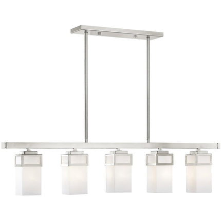 Five Light Dimmable Chandelier With Shades