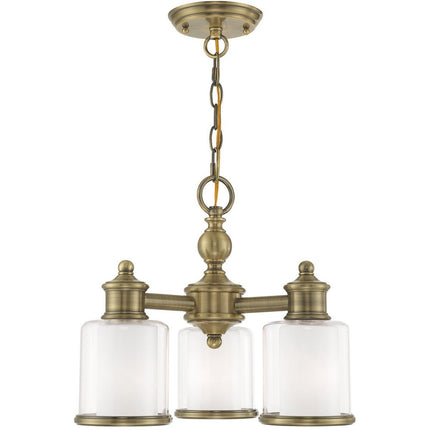 Three Light Dimmable Chandelier With Shades