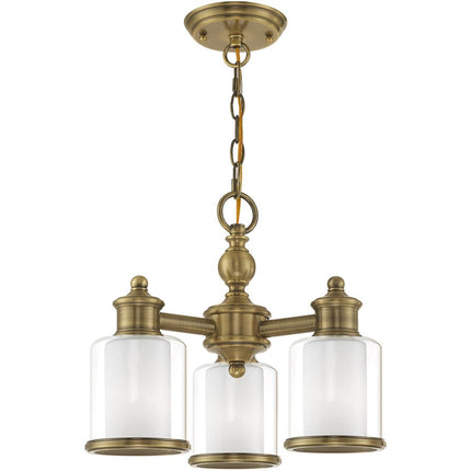 Three Light Dimmable Chandelier With Shades