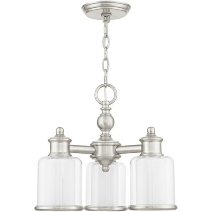 Three Light Dimmable Chandelier With Shades