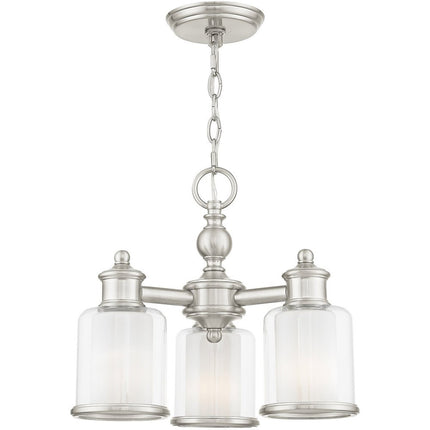 Three Light Dimmable Chandelier With Shades