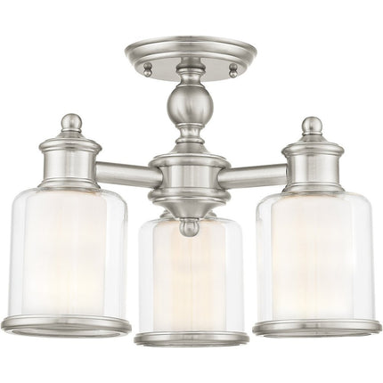 Three Light Dimmable Chandelier With Shades