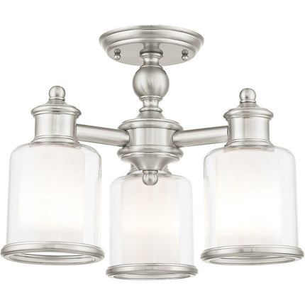 Three Light Dimmable Chandelier With Shades