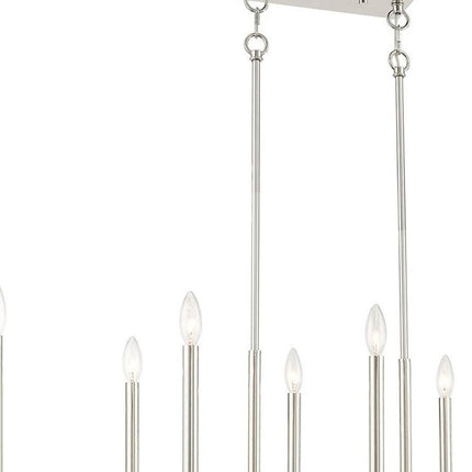 Ten Light Dimmable Chandelier With Shades