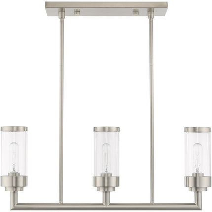 Three Light Dimmable Chandelier With Shades