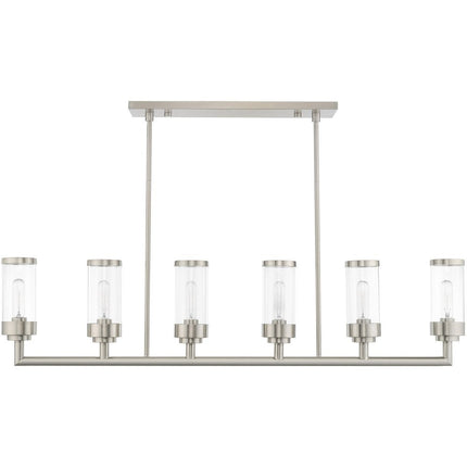 Six Light Dimmable Chandelier With Shades
