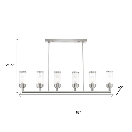 Six Light Dimmable Chandelier With Shades