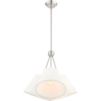 Three Light Dimmable Chandelier With Shades