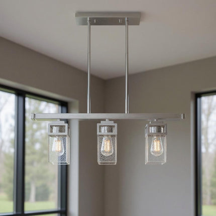 Three Light Dimmable Chandelier With Shades