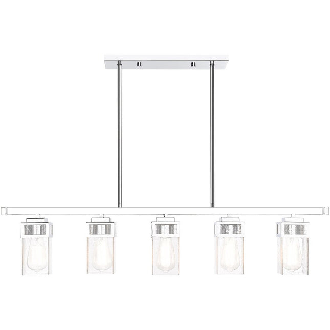Five Light Dimmable Chandelier With Shades
