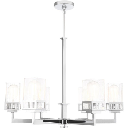 Six Light Dimmable Chandelier With Shades
