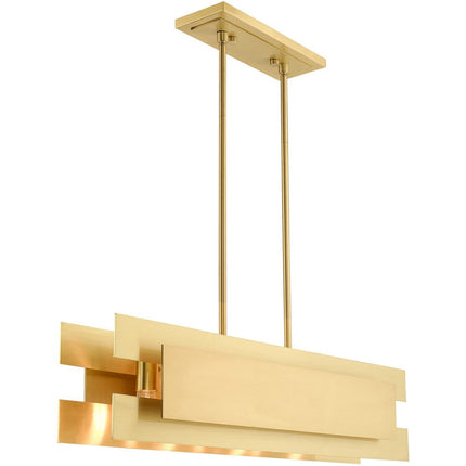 Four Light Dimmable Chandelier With Shades