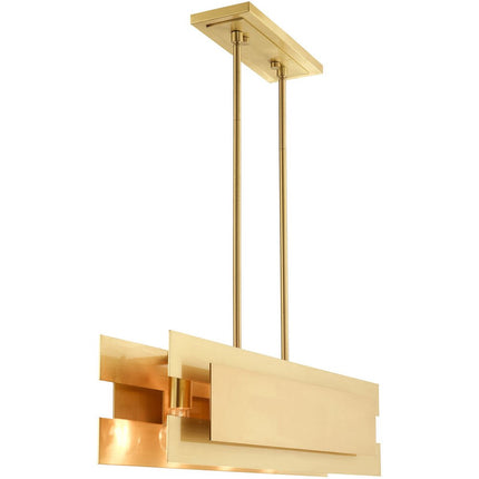 Four Light Dimmable Chandelier With Shades