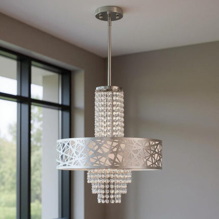 Four Light Dimmable Chandelier With Shades