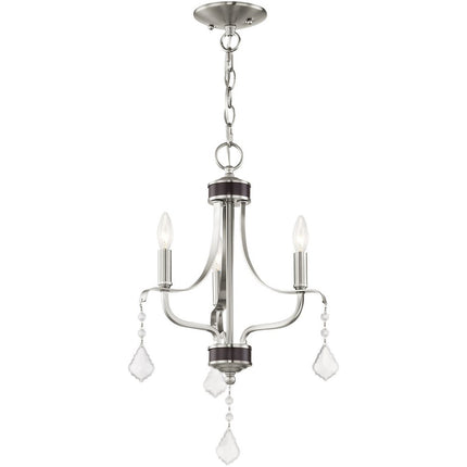 Three Light Dimmable Chandelier With Shades
