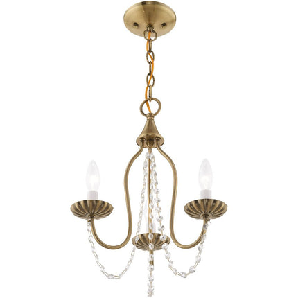 Three Light Dimmable Chandelier With Shades