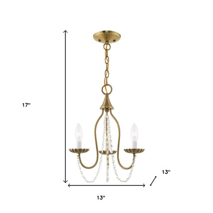 Three Light Dimmable Chandelier With Shades