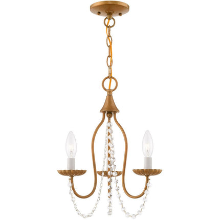 Three Light Dimmable Chandelier With Shades