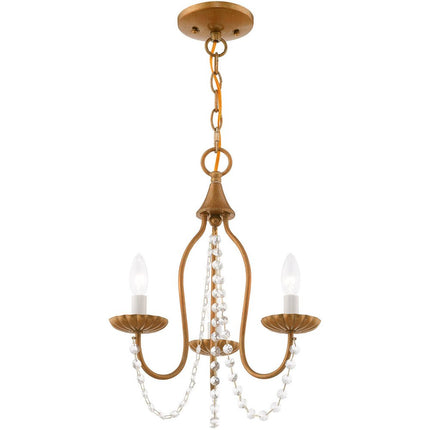 Three Light Dimmable Chandelier With Shades