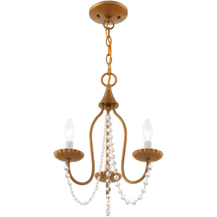 Three Light Dimmable Chandelier With Shades