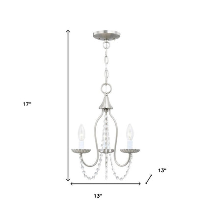 Three Light Dimmable Chandelier With Shades