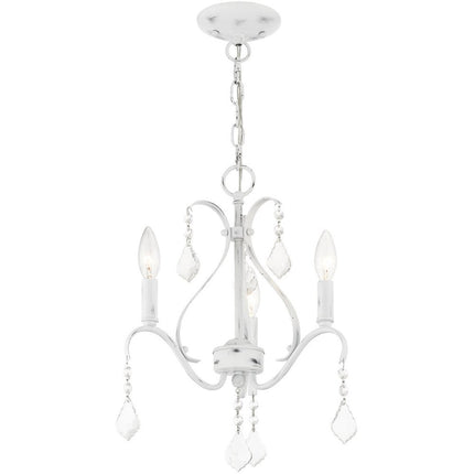 Three Light Dimmable Chandelier With Shades